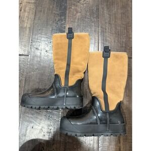 UGG RAINCLOUD SUEDE TALL WATERPROOF WOOL LINED RAIN BOOTS, US 8 EU 39